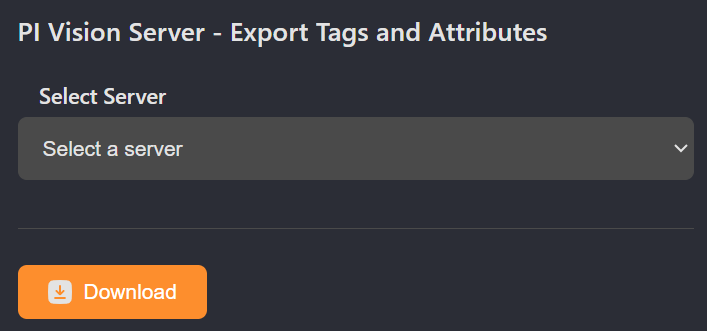 Export tags and attributes from PI Vision
